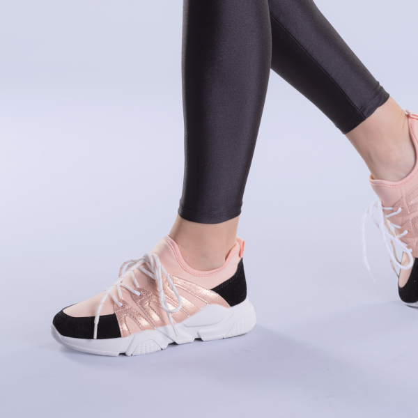 Γυναικεία αθλητικά παπούτσια Vanesa ροζ, 4 - Kalapod.gr